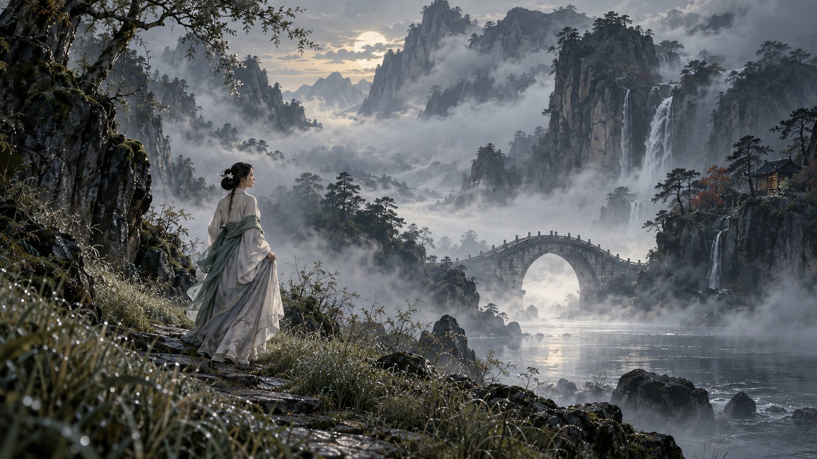Moonlit Eastern World｜山水古意・東方女子浪漫寫真：七十二幅月下山水預覽圖
